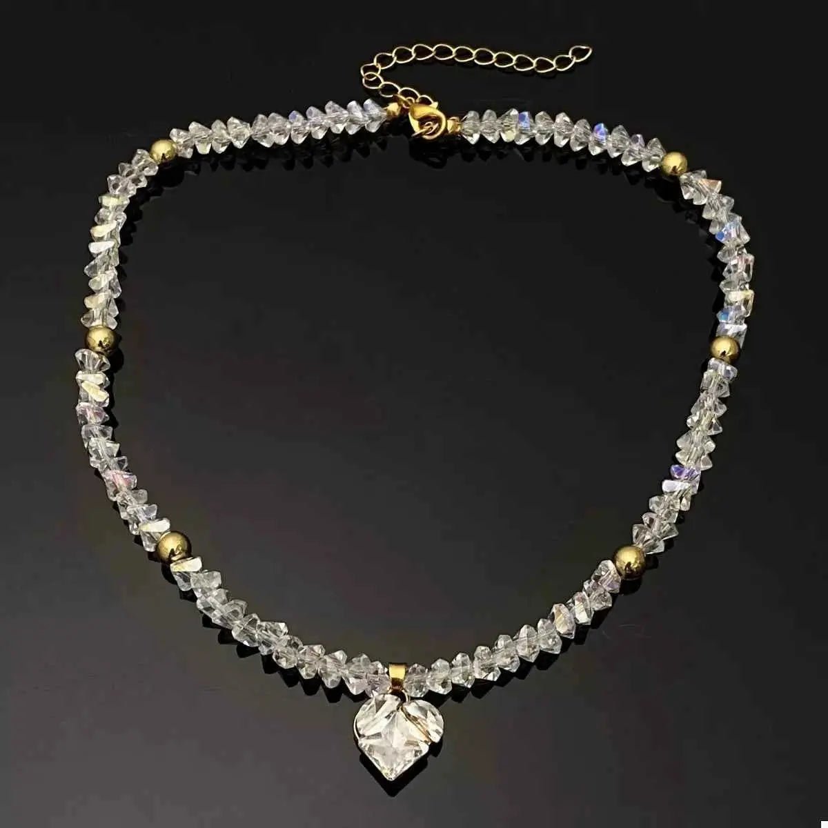 Pearl & Heart Pendant Necklace - SmileBen