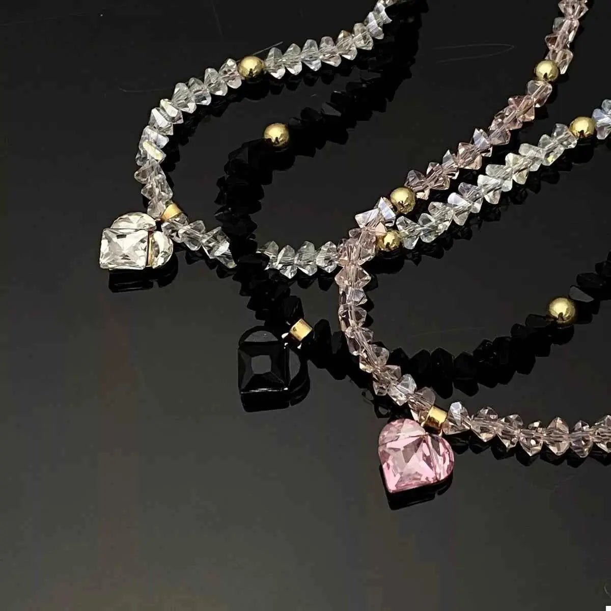 Pearl & Heart Pendant Necklace - SmileBen