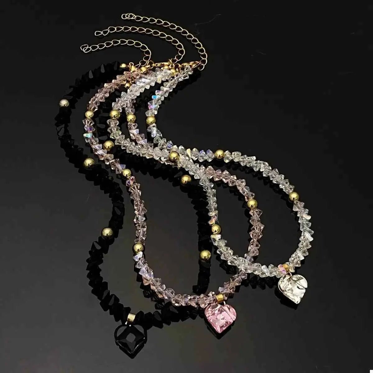 Pearl & Heart Pendant Necklace - SmileBen