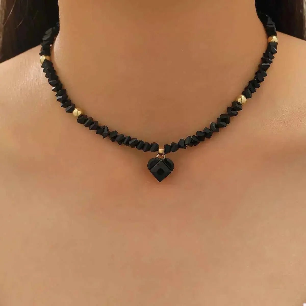 Pearl & Heart Pendant Necklace - SmileBen