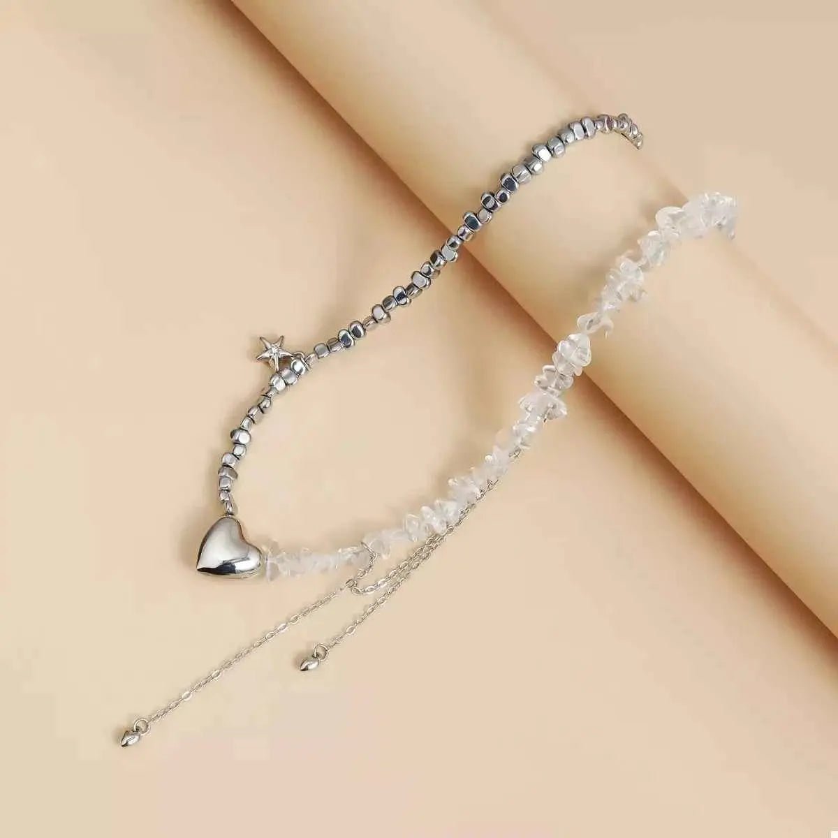 Silver - Plated Minimalist Heart Necklace - SmileBen