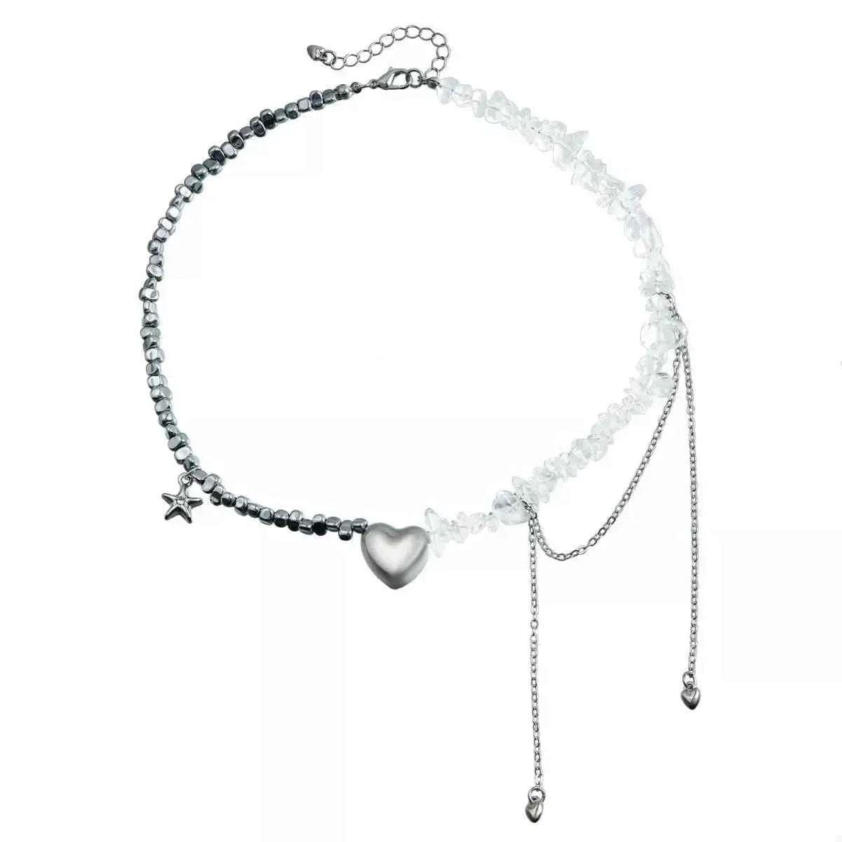 Silver - Plated Minimalist Heart Necklace - SmileBen