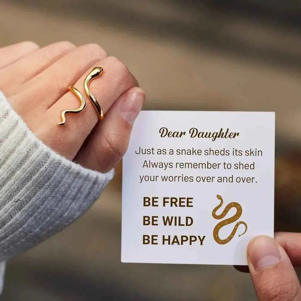 Snake Shape 18K Gold - Plated Bypass Ring - SmileBen