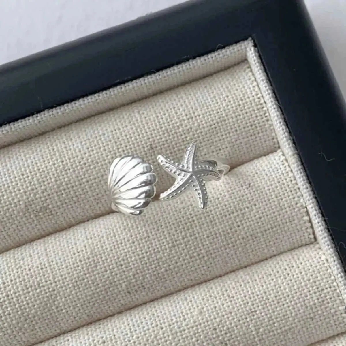 Starfish & Seashell Open Ring - SmileBen