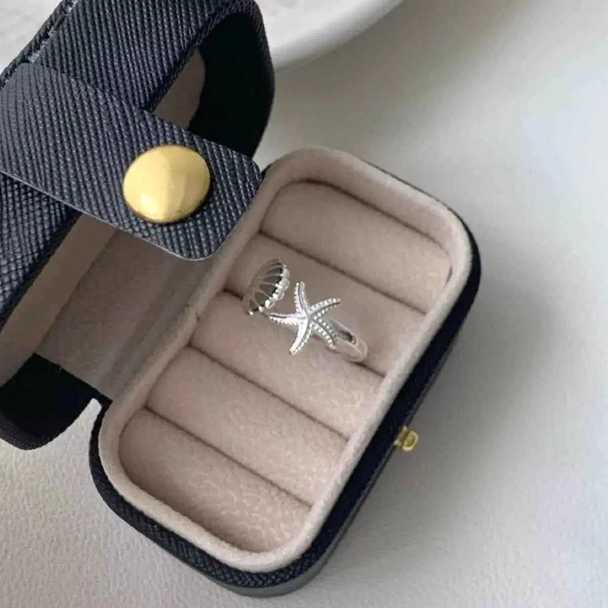 Starfish & Seashell Open Ring - SmileBen