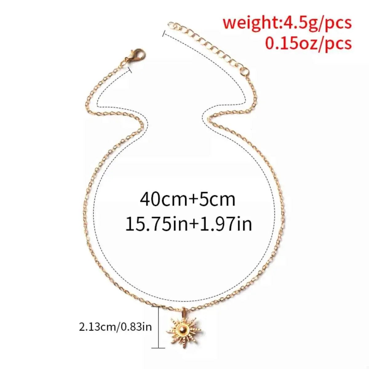 Sunburst Pendant Necklace - SmileBen