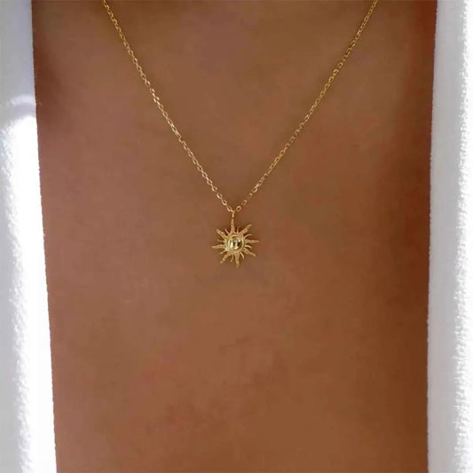 Sunburst Pendant Necklace - SmileBen
