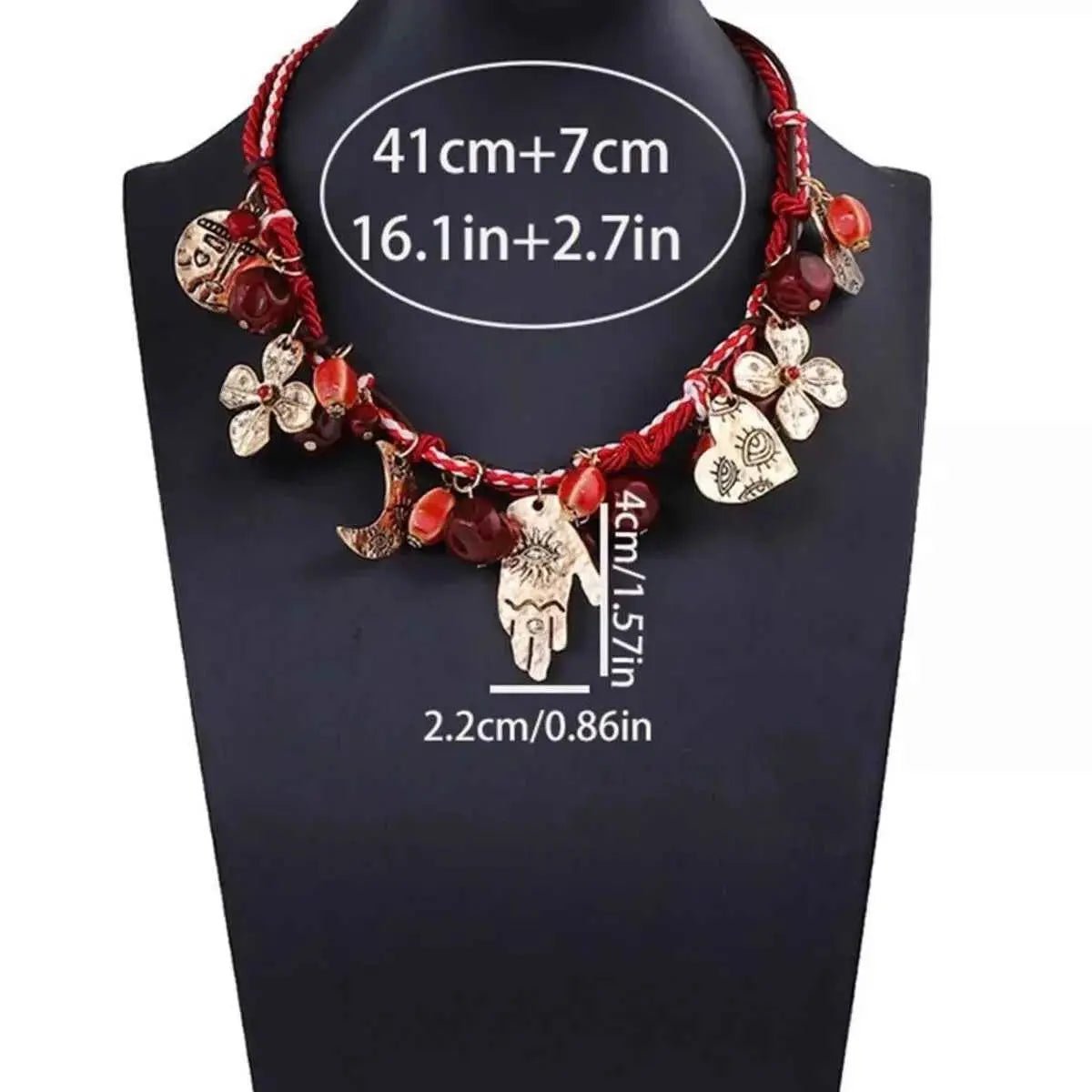 Zinc Alloy Bead Charm Necklace - SmileBen