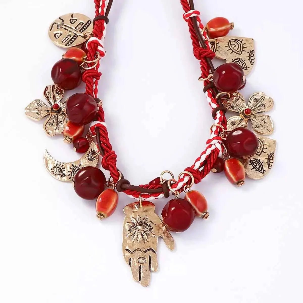 Zinc Alloy Bead Charm Necklace - SmileBen