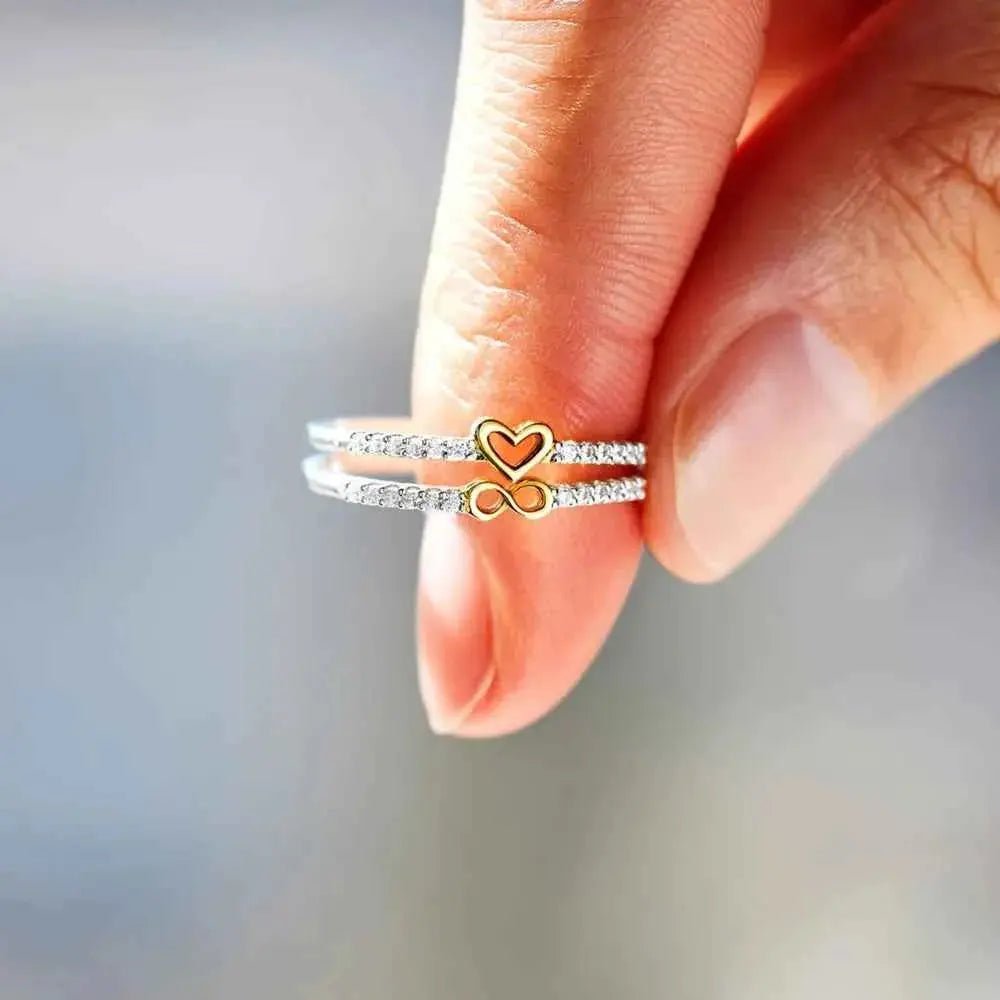 Zircon 925 Sterling Silver Heart Shape Ring - SmileBen