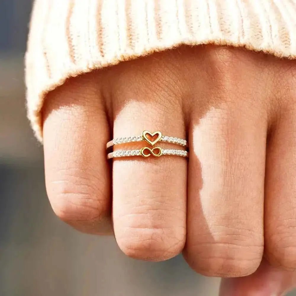 Zircon 925 Sterling Silver Heart Shape Ring - SmileBen