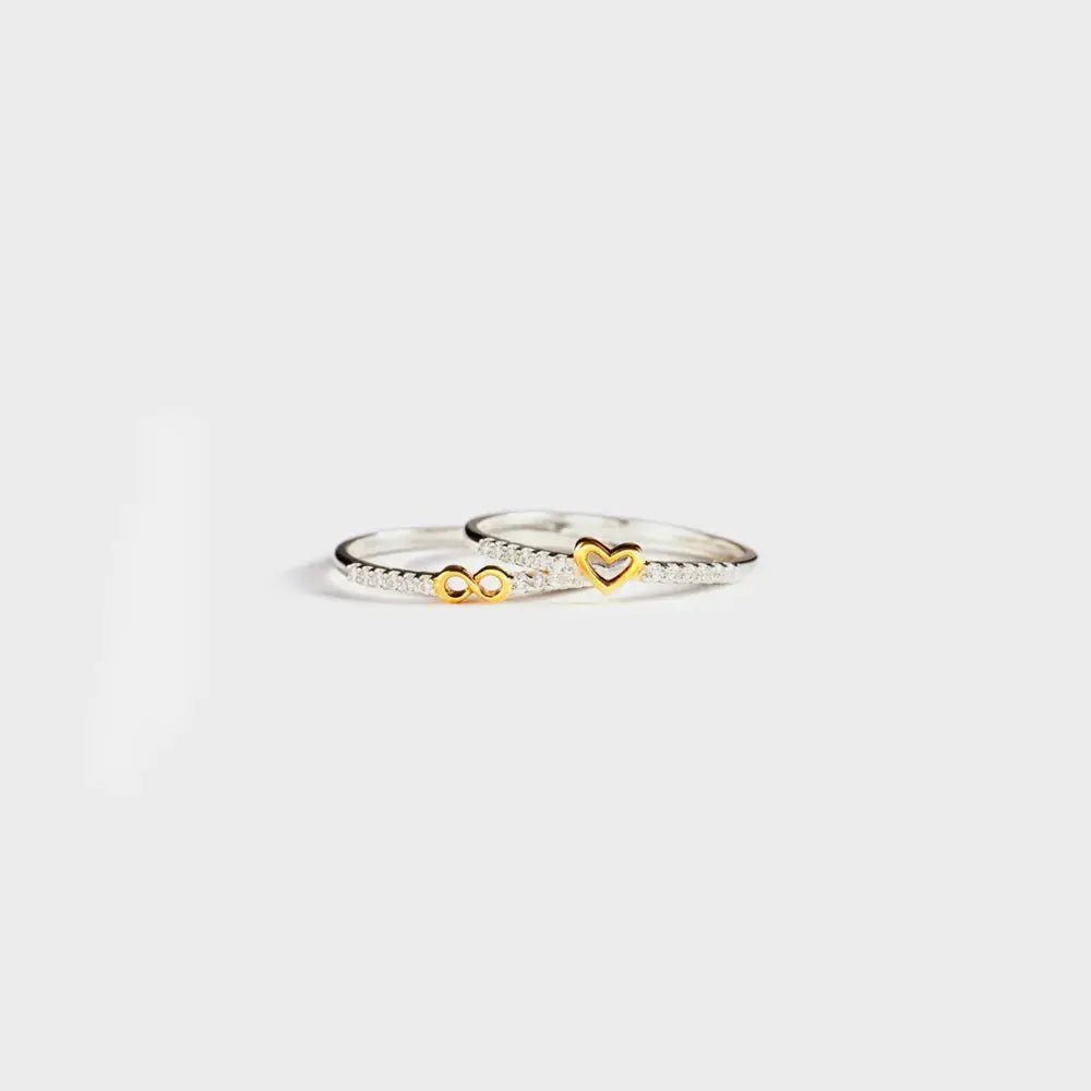 Zircon 925 Sterling Silver Heart Shape Ring - SmileBen
