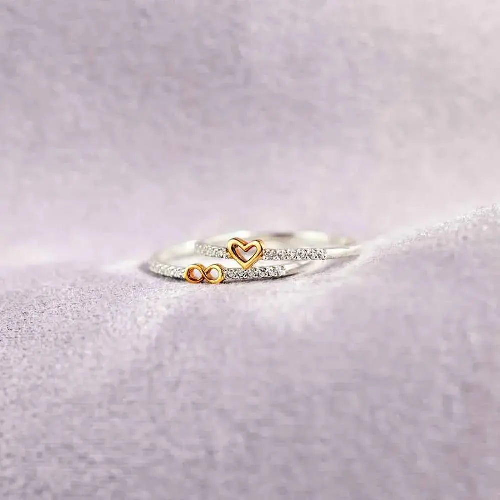 Zircon 925 Sterling Silver Heart Shape Ring - SmileBen